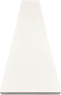 Tenedos Solid White Engineered Marble Threshold Saddle Polished for Shower Curb Jamb, Bathroom Vanity Backsplash, Window Sill (Width: 5 in, Thickness: 0.62 in) Maintenance Free, Stain Resistant