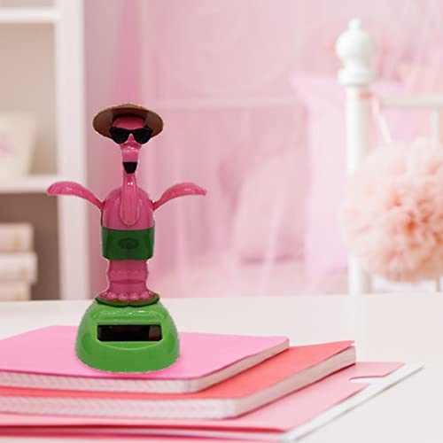 3 Stück Auto Armaturenbrett Ornament,Auto Armaturenbrett Dekoration Solar Tanzende Flamingo Spielzeuge Solar Spielzeug Wackelfiguren für Autoinnenraum Home Office Desk Decor