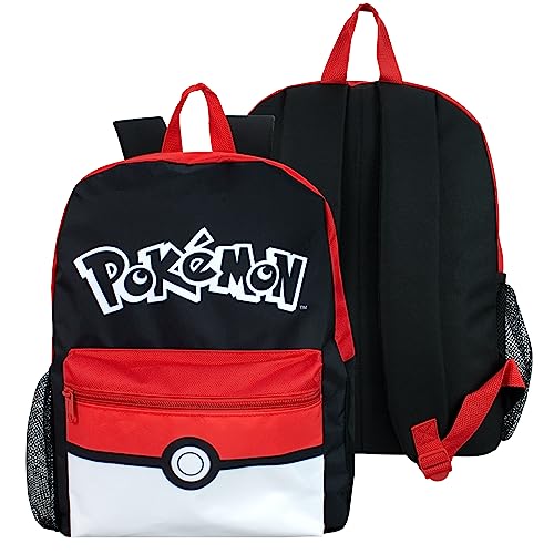 Pokémon Schulranzen 4-teiliges Set | Kinder Rucksack und Lunch Bag Set mit Federmäppchen und Trinkflasche | Kinderrucksäcke | Offizielles Merchandise