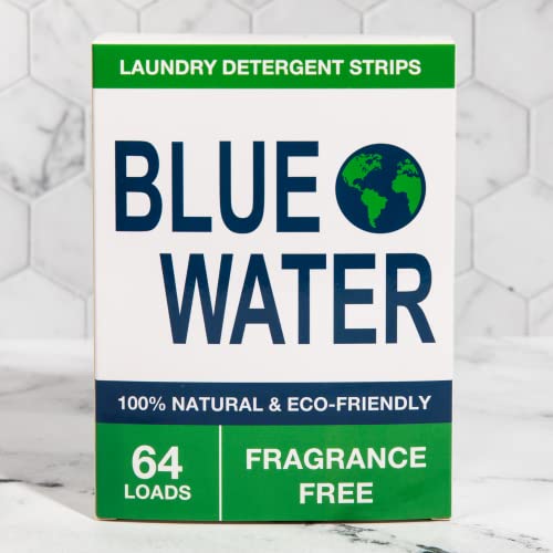 Blue Water, Laundry Detergent Sheets, 64 Count (Up to 128 Loads) - Tru Earth Costs 199% More Than Us, Earth Breeze Costs 70% More