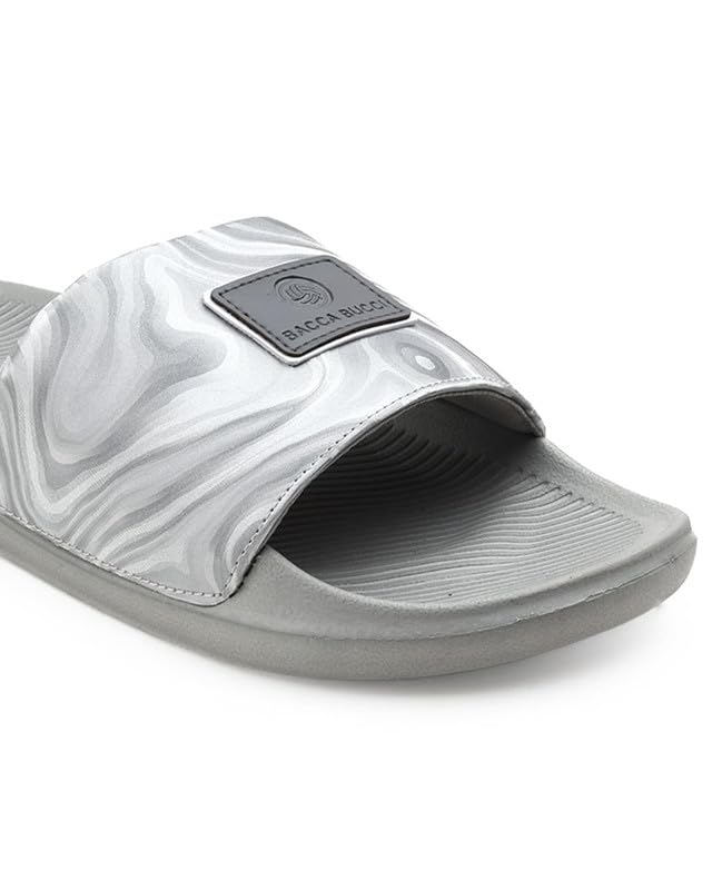 Image of Bacca Bucci Hologlide Men's Comfort Slides | Cushioned EVA Footbed | Anti-Slip Sole | Lightweight Everyday Sliders