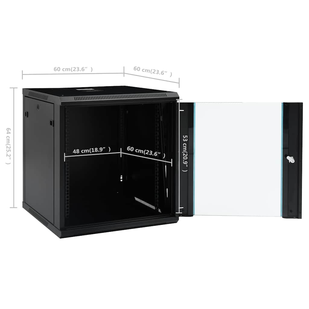 Coffret de réseau mural 12U 19 IP20 600x600x640 mm