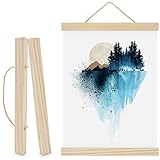 🖼✨ [Amplia aplicación]: el marco de madera para colgar es muy adecuado para carteles, impresiones, imágenes y obras de arte. Ya sea en la habitación, el dormitorio, la sala de estar, el pasillo o el estudio de un niño, la veta de la madera simple significa que el marco de fotos se adapta a cualquier habitación.