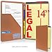 Legal Size Padfolio, 8.5 x 14 Inch Portfolio Folder for Legal Pad, Professional Padfolio for Job Interviews, Business Meetings, and Attorneys (Saddle Tan)