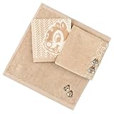 タオル研究所 [ディズニーキャラクター] #023 ハンドタオル <チップ＆デール> 3枚セット ふかふか 高速吸水 綿100% 毛羽落ち少ない ギフト Japan Technology