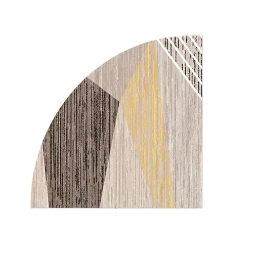 Tapis moelleux en quart de cercle 60x60cm pour sol de chambre doux - 2