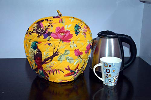 Attrecativ Tea Cozy For Teapot Indian Handmade Mandala Tea Cosy Printed Cotton Pot Cover Tea Cozies (Yellow) #TOP16