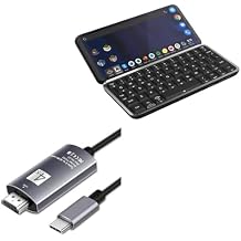 BoxWave Cable Compatible with Planet Computers Astro Slide - SmartDisplay Cable - USB Type-C to HDMI 6 ft, USB C/HDMI Cable - Jet Black