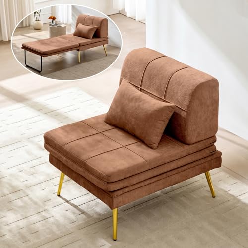 wanan Futon Chair, 3-in-1 Chair Sleeper Bed for Adults with Back Support