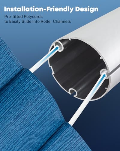 Image of Kohree 16FT RV Awning Fabric Replacement, 19.5oz, Fabric 15'2 inch, Blue Fade