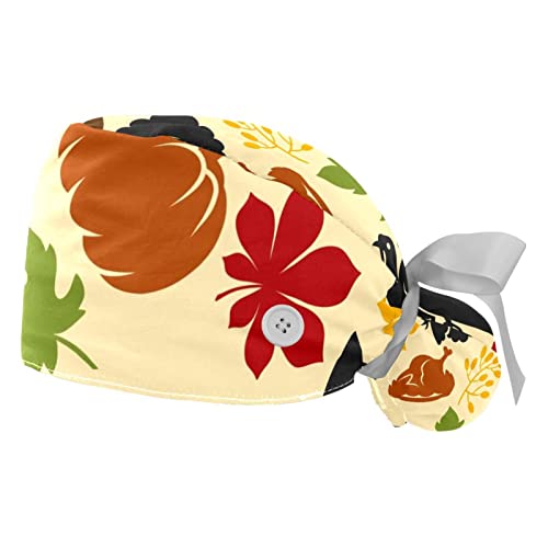 Chapeaux bouffants automne pour cuisine et service restauration à Thanksgiving