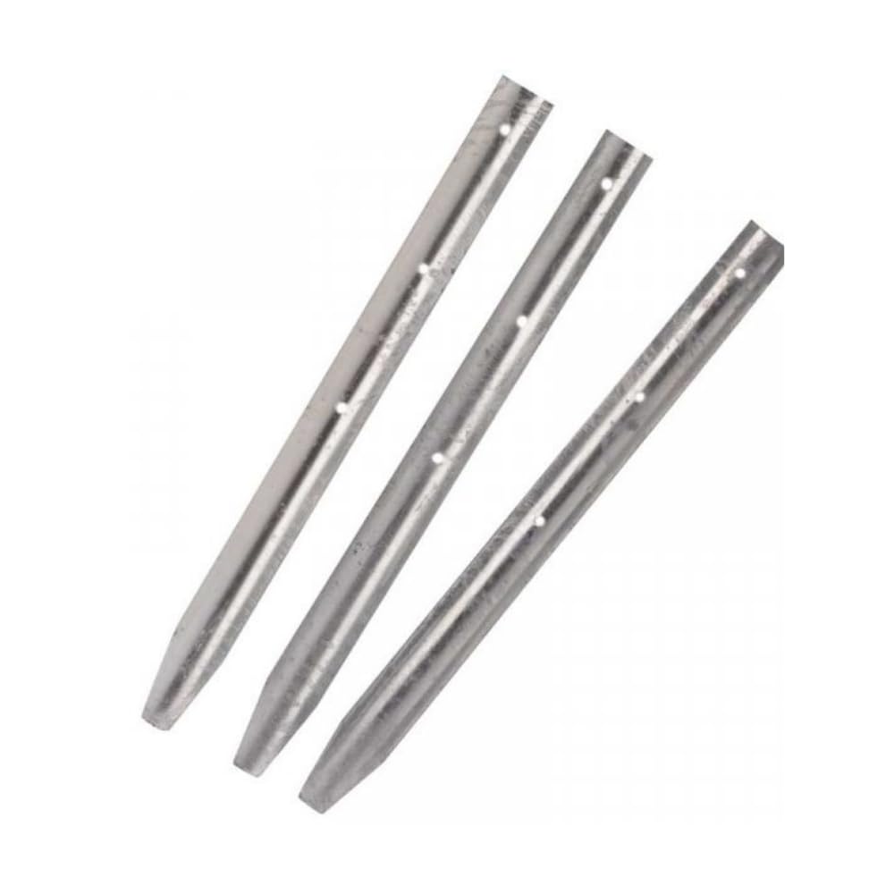 Garden Mile 3pc 30cm Metal Lawn Edging Stakes - Galvanised Metal Garden Edging Border Stakes - Landscape Edging Stake - DIY Edging for Raised Flowerbeds, Pathway, Patio, landscaping (3pc)