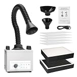 SAIYERUS Desktop Air Purifier & Fume Extractor for Laser-Engraving, Activated Carbon and HEPA Filter, 99.97% Filtration, 200m³/h Suction, CVT, Portable Smoke Cleaner, for Workshop Air Cleaning 220V