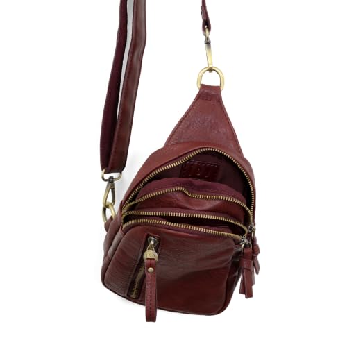 Image of Joy Susan Skyler Sling Bag: Vegan Leather, Zippered Closure, Brass Plated Hardware