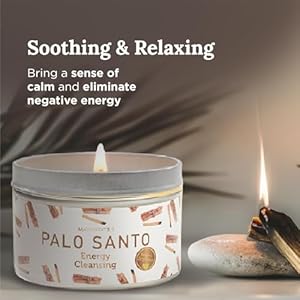 Magnificent 101 Long Lasting Palo Santo Smudge Candle - 6 Oz - 35 Hour Burn Time | Essential Oils, 100% Natural Ingredients | Smoke Free, Petroleum Free Candle to Cleanse Your Home Magnificent 101 Long Lasting Palo Santo Smudge Candle 6 Oz 35 Hour Burn Time Essential Oils 100 Natural Ingredients Smoke Free Petroleum Free Candle to Cleanse Your Home