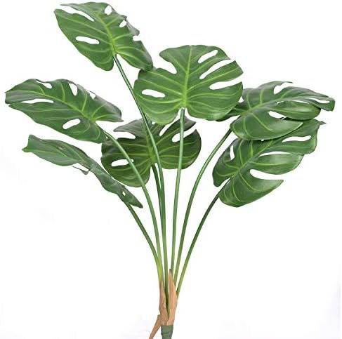 SLanC Artificial Palm Plants Leaves Faux Turtle Leaf Fake Tropical Large Palm Tree Leaves Imitation Leaf Artificial Plants for Home Kitchen Party Flowers Arrangement Wedding Decorations