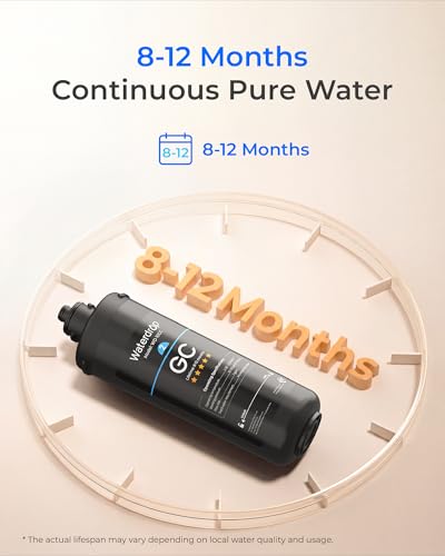 Image of Waterdrop WD-10GC Water Filter Replacement for Waterdrop TSA & TSB & TSA-UF & TSB-CM & TSB-ALK 3-stage Under Sink Water Filter System, 8-12 months Under Sink Water Filtration System, 1 Pack