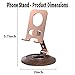 ZYEUNAGNB Adjustable Cell Phone Stand,360 Rotating Foldable Desktop Cellphone Stand with Anti-Slip Base Portable Phone Holder for iPhone 17 16 15 14 13 Pro Max, All Smart Phones, iPad