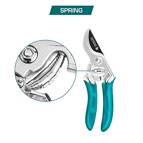 TOTAL Pruning Shears, Hand Shears, 8 Inch Professional Garden Shears, Tree Trimmer - Image 3