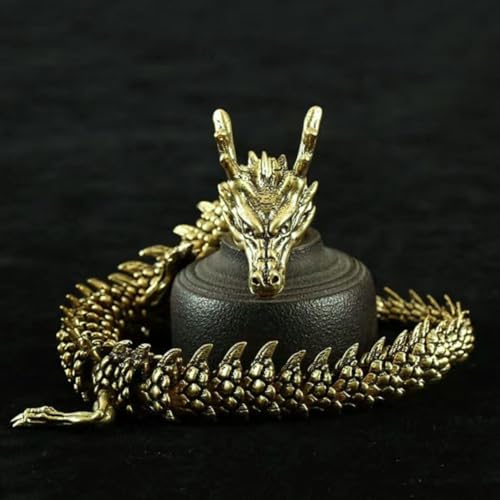 Figurine de dragon en cuivre faite main pour une décoration de bureau raffinée - 7
