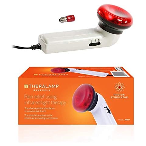 M PAIN MANAGEMENT TECHNOLOGIES Red Light Therapy Infrared Heating Wand by Theralamp – Handheld Heat Lamp Includes Replacement Bulb – Provides Muscle Pain Relief and Increased Blood Circulation Cover