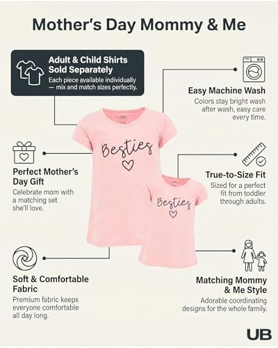 Image of Unique Baby Besties Mommy and Me Matching Mothers Day Shirts
