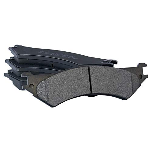 Image of TRQ Rear Brake Pad & Rotor Kit, with Chemical Kit Parking Brake Shoe Set Semi-Metallic Compatible with 2003-2004 Ford E-250 1999-2002 E-250 Econoline