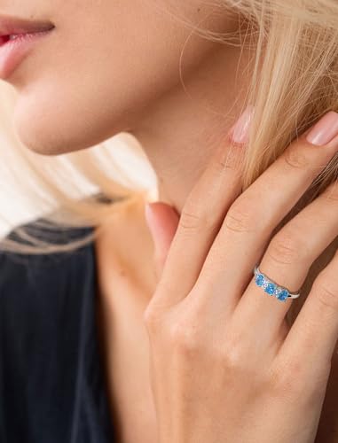 Stackable Rings Sterling Silver Ring for Women Clear Birthstones Wedding Rings Engagement Jewelry2