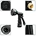 AUTOMAN-Garden-Hose-Nozzle, Metal Water Spray Nozzle with Heavy Duty 7 Adjustable Watering Patterns,Slip Resistant for Watering Plants,Lawn& Garden,Washing Cars,Cleaning,Showering Pets & Outdoor Fun.