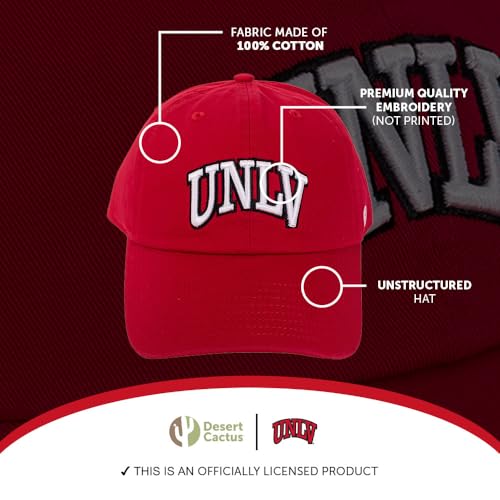 Gorra bordada UNLV Rebels roja con cierre ajustable miniatura 4