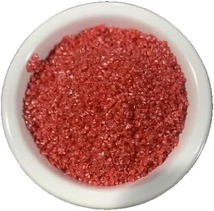 Ultimate Baker Naturally Colored Sanding Sugar (6oz Bottle) - Medium Crystal Cake Decorating Sugar, Colored Sugar for Cookies, Cupcakes and Baking (Red)