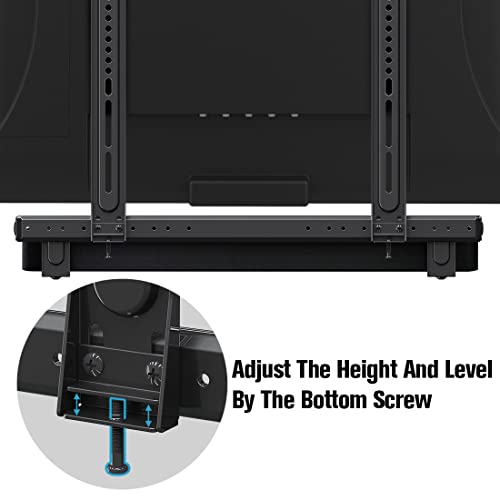 Mounting Dream Soundbar Mount, Heavy Duty Soundbar Wall Mount For Most Sound Bars With Hole/Without Hole Up To 26.5 Lbs, Soundbar Bracket Height Adjust, No-Slip Base Holder Extends 3.44”-6.06”, Md5428 #TOP4