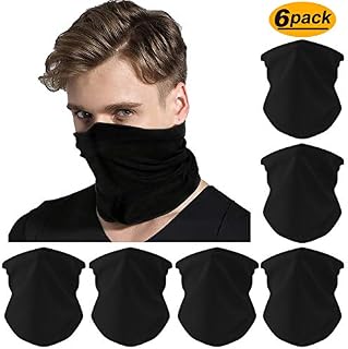 FAYBOX 6pcs Magic Wide Wicking Headbands Outdoor Headwear Bandana Sports Scarf Tube UV