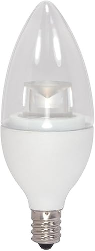 Satco S8950 - Bombilla LED B11 de 2,8 W, 120 voltios, 3000 K, base de candelabro E12 (6 bombillas LED)