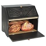 HOMEKOKO Doppelschichtige große Brotbox für Küchentheke, Holz Große...