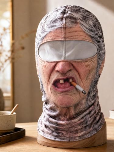 Old Man Ski Mask Balaclava Face Mask，3D Funny Realistic Halloween - image 2