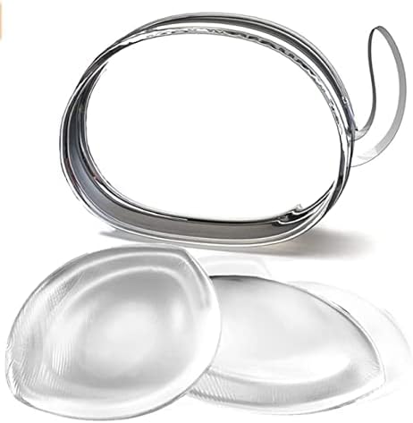 Womens Silicone Bra Inserts and Breast Chest Pads Enhancers (Transparent, Large)