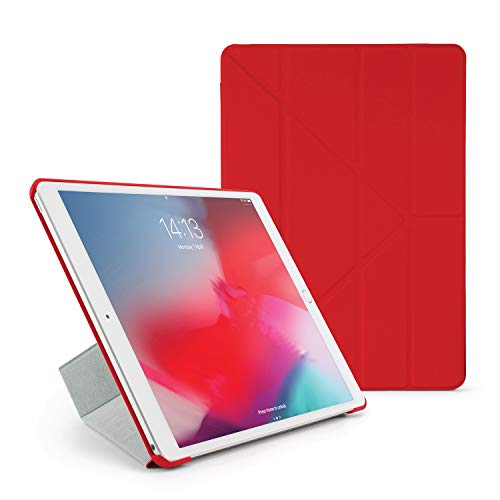iPad Pro 10.5 Hülle, Pipetto 5 in 1 Faltende Schutzhülle mit Auto Aufwachen / Schlaf Funktion für Apple iPad Pro 10.5 - Rot