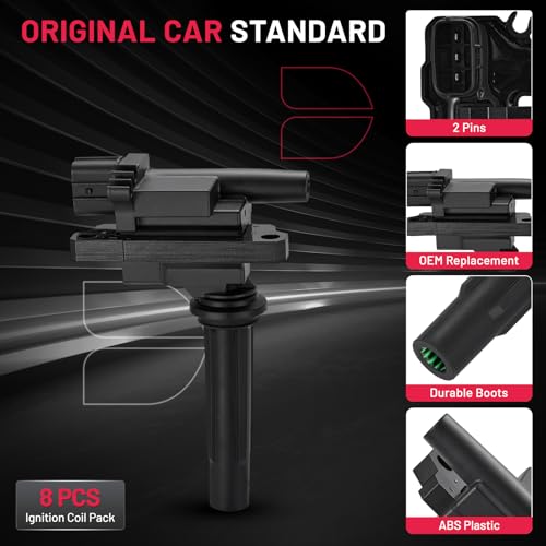 Image of BDFHYK Ignition Coil Packs Compatible with Mazda 1999-2003 Protege 1.6L l4,Coil for UF276 178-8255 C1223 5C1206 UF276T Set of 2
