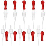 LIFKOME 10Pcs 60Ml Glass Droppers White Dropper Tips, Laboratory Transfer Pipettes for Liquid Handling, Scientific and Industrial Use