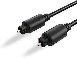 Cabo Audio Óptico Digital 2 Metros, Conectores Banhados a Ouro 24K, Compatível com Home Theater, TV, PS4, PS5, Xbox - Premium