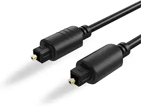 Cabo Audio Óptico Digital 2 Metros, Conectores Banhados a Ouro 24K, Compatível com Home Theater, TV, PS4, PS5, Xbox - Premium