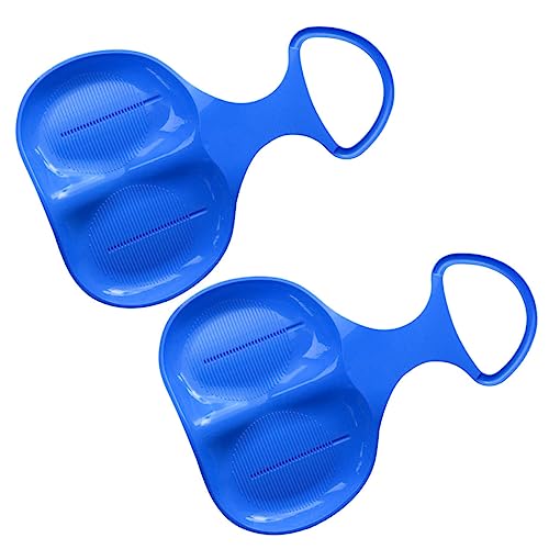 HEMOTON 2Pcs Portable Skiing Board Durable Grass Sliding Sliding Sheet for Outdoor Winter Fun Lightweight Hdpe Material for Easy Carrying and Storage