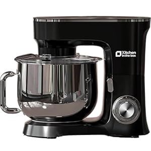 Kitchen in the Box Stand Mixer, 900W 8.5 QT Kitchen Electric Mixer, 10-Speed Large Capacity Tilt-head Food Mixer with Dough Hook, Wire Whip, Flat Beater & Splash Guard (Black)