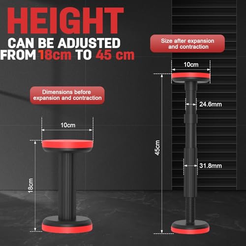 AROMUJOY 2 Stück Teleskop-Stützstange, 18–45cm Verstellbar Stützsystem, Schrank-Hebebügel Teleskopstütze 200 kg Gewichtskapazität, Montagestütze für Sofa, Waschbecken, Wandschränke Badezimmerschränke