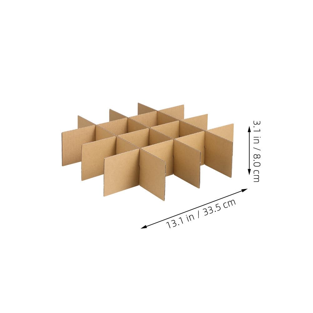 Produktbild von Karton Trennwände 18 Stück – Wellpappe, Recycelbar, Für Glas & Geschirr, 35x35x10cm, Platzsparend