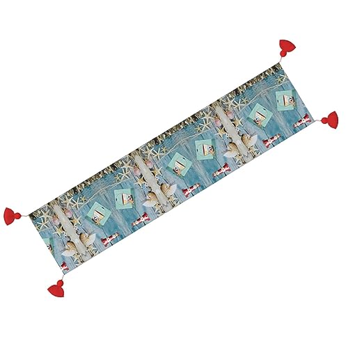 Chemin de table de Noël de qualité supérieure avec pompons 152 cm - 3