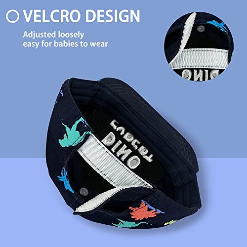 Image of Boys Baseball Hat Toddler Trucker Hat Adjustable Snapback Sun Hat Baseball Cap for Toddler Kids Boys 1-8 Years(Print Dino,50cm)