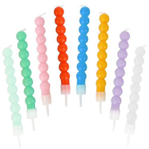 Talking Tables 8 x Bobble Birthday Candles Cake Toppers – Colourful Pastel Birthday Cake Decorations, Premium Quality, Perfect for Celebrations – Eco Packaging 8cm Height