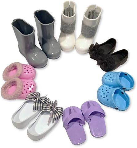 PZAS Toys 7 Doll Shoes - Fits American Girl Doll - 5 Pairs Doll Shoes,and 2 Pairs Doll Boots for 18" Dolls